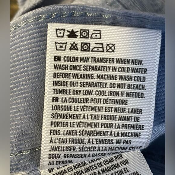 American Eagle Corduroy Mom Jeans Blue 6 Extra Short - Picture 10 of 10